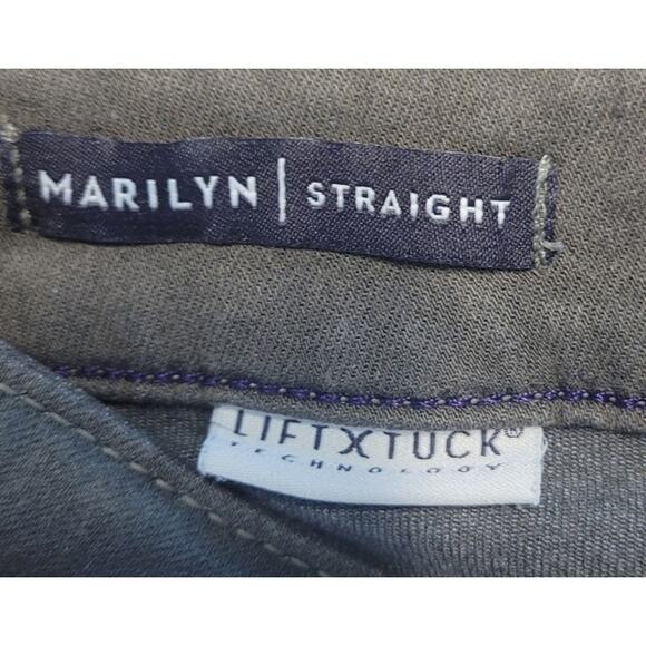 NYDJ Marilyn Straight Ankle Jeans 6P Soft Green Mid Rise Quiet Luxury Lift Tuck - Picture 5 of 11